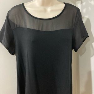3/$10 - Vince Camuto Sheer Panel Blouse